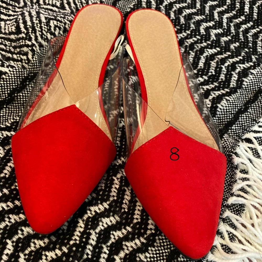 Red Slip On Flats!
